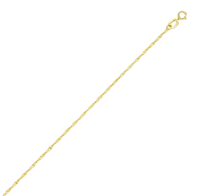 a yellow gold chain on a black background