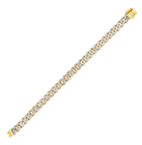 a yellow gold bracelet with diamonds