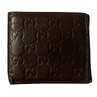 gucci men's wallet in brown leather