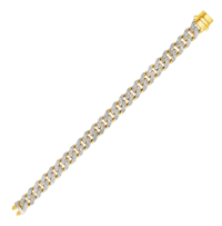 a yellow gold bracelet with diamonds