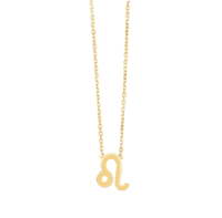 a gold necklace with the letter l on it